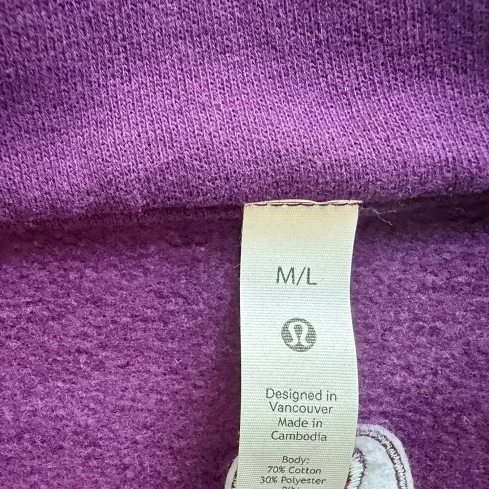 Lululemon Scuba Oversized Funnel Neck Sweatshirt Dramatic Magenta Purple Sz M/L